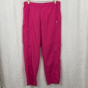 Vera Bradley Vibrant Pink Scrub Pants sz PM